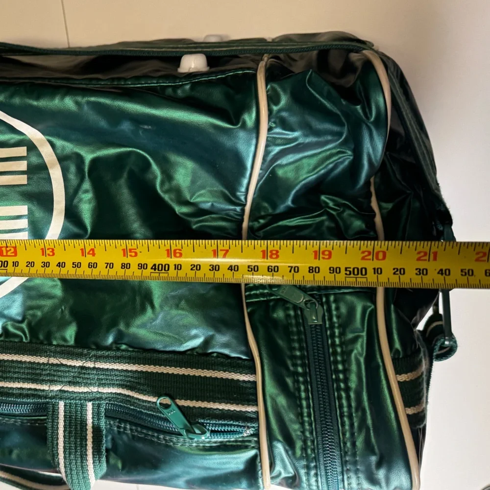 Vintage Green Retro XARA London Large Men’s Tennis Duffel Bag RARE